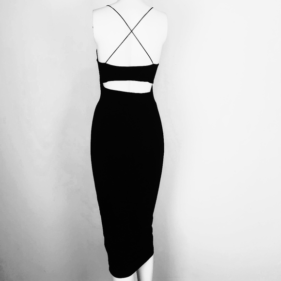 Alexander Wang Black Strappy Tank Dress Midi - Picture 7 of 8
